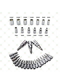 [Loại Tốt] Bộ Tua Vít - Bu Lông KhoNCC Hàng Chính Hãng - Đa Năng Với 46 Chi Tiết - Dụng Cụ Hữu Ích Cho Gia Đình Bạn - KLVQ-TVBL46CT (Đỏ)