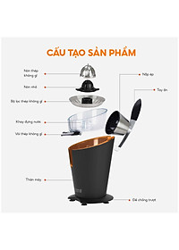 Máy vắt cam Lebenlang LBL833, công suất lớn 1000W, dung tích 400ml, vắt kiệt nước, bảo hành 2 năm - hàng chính hãng