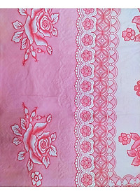 Khăn trải bàn PAULEE - 856B (150cm x 228 cm) hoa văn hồng - không thấm nước