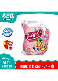 Thùng 24 Túi Nước Trái Cây Hương Ổi KUN 110ml/túi