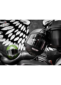 Mũ bảo hiểm fullface trùm đầu 2 kính SUNDA 823 – vệ sĩ chống tia cực tím