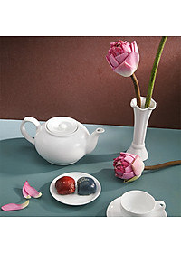 Ấm lùn Ấm pha trà kiểu cổ điển sứ Long Phương