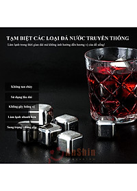 [CHÍNH HÃNG] Đá vĩnh cửu Proki inox 304 không tan hộp 8 viên chất liệu đạt chuẩn kiểm định an toàn, đá không tan, đá vĩnh cửu, đá lạnh inox vĩnh cửu, đá kim loại cao cấp 8 viên, đá lạnh tự nhiên vĩnh cửu an toàn sức khỏe