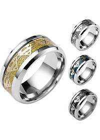 Nhẫn nam titan mặt kim cương