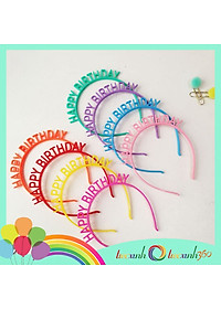 Cài tóc sinh nhật chữ Happy Birthday nhiều màu