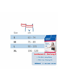 Đai lưng chấn thương cao cấp Actimove Lombacare X