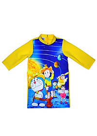 Áo dài cách tân cho bé trai hình siêu nhân, Mc queen, Doremon từ 10-41kg. Áo dài chất liệu vải tuyết mưa - Bonchop.