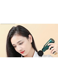 Máy massage cầm tay mini - Súng massage cầm tay đấm lưng mát xa trị liệu cổ vai gáy 4 đầu 6 chế độ, hàng tốt.