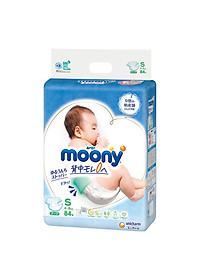 Tã dán moony xanh nội địa Nhật size S 84 miếng ( 4-8kg)