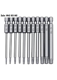Bộ Mũi Lục Giác Hoa Thị Bắn Vít Chuôi Lục Giác  thép hợp kim S2 - Đầy Đủ Các Cỡ ( 50mm - 150mm )