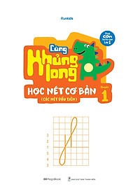 Sách Cùng Khủng Long Học Nét Cơ Bản Quyển 1 (Các Nét Đầu Tiên) Bé Gái