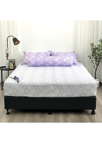 Bộ ga giường  KBedding by Everon KMTP 116 Microtencel Xám phối tím (4 món)