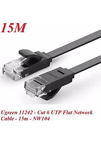 Ugreen UG50180NW102TK 15M màu Đen Cáp mạng LAN CAT6 dây dẹt - HÀNG CHÍNH HÃNG
