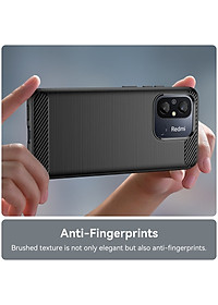 Ốp lưng chống sốc vân kim loại cho Xiaomi Redmi 12C / Poco C55 / Redmi 11A hiệu Likgus (chuẩn quân đội, chống va đập, chống vân tay) - Hàng nhập khẩu