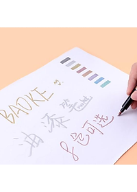 Set 8 Màu Bút lông Marker 2mm kim loại lấp lánh dựa trên nước ,Bút Nghệ Thuật Cho Học Sinh, BAOKE/MP570