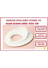 Miếng Lót Thu Nhỏ Bồn Cầu Cho Bé Tập Đi Vệ Sinh/ Bệ Ngồi Toilet , Bệ Bồn Cầu Có Đệm Cao Su Chống Trơn Trượt Đảm Bảo An Toàn Cho Bé- Chính Hãng inochi ( Tặng khăn đa năng )