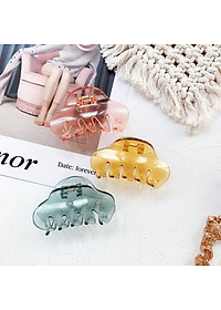 Kẹp tóc càng cua KAH182 nhựa trong dễ thương và các loại khác (Giao màu ngẫu nhiên)