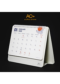 Lịch để bàn 2026 AO+ bản giới hạn có lịch âm in họa tiết hoa văn vốn cổ AA625