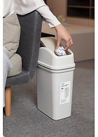 [Loại Kèm Ruột] Thùng Rác nắp lật Hiro 5L- 10L-15L (Tặng kèm Sticker Cute) kháng khuẩn, ngăn mùi hôi hiệu quả- Chính hãng INOCHI