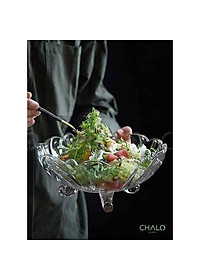 Tô Thuỷ Tinh Pha Lê 3 Chân Đựng Hoa Quả / Thố Mứt Tết / Dĩa Đựng Hoạ Quả Thuỷ Tinh Màu 3 Chân