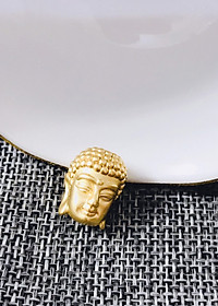 Charm bạc hình đầu phật lớn xỏ ngang - Ngọc Quý Gemstones