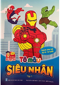 Tô màu siêu nhân tập 1,2,3,4 - bộ 4 cuốn