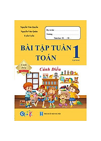 Sách - Combo Bài Tập Tuần Lớp 1 Cả Năm - Toán và Tiếng Việt - Cánh Diều (4 cuốn)