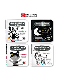 Sách - Kích Thích Thị Giác - Đen Trắng Và Màu Sắc Tương Phản Cho Bé 0 -3 Tuổi - Đinh Tị Books