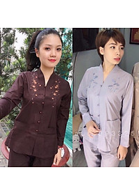 Đồ Lam Đi Chùa # Bà Lai 2 Túi Áo # Đồ Bộ # Quần Áo Nữ