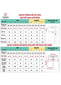 Bộ bigsize thể thao nam fasvin AT161.20 bộ thể thao nam cộc tay không cổ chất vải mềm mịn