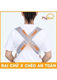 Điệu địu vải cho em bé sơ sinh 4 tư thế có đỡ cổ đa năng an toàn 1 2 3 4 5 6 12 tháng tuổi MySun