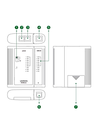 Bộ test mạng RJ45-RJ11 Ugreen 10950 cao cấp - Hàng chính hãng