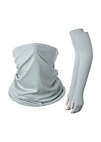 Combo Khăn ống cổ và găng tay chống nắng chống lạnh vải thun thoáng mát thích hợp cả nam và nữ