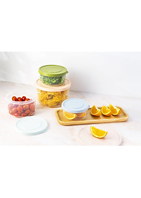 { Nhiều Size} Hộp Đựng Thực Phẩm Tròn Hokkaido Chuẩn Nhật Bản - Chính hãng inochi ( Tặng kèm khăn lau đa năng pakasa)