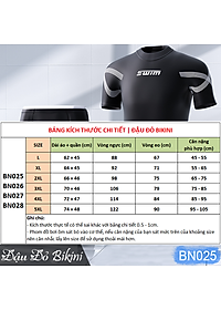 Bộ bơi nam cộc tay loại đẹp, set quần áo bơi ít thấm nhanh khô, form thể thao mạnh mẽ, chất thun bơi lạnh dày dặn mịn mát | BN025