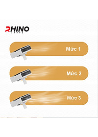 Quạt gió mini cầm tay Rhino F302 tích điện, 3 mức độ gió, pin 2000 mAh kèm dây treo - Hàng chính hãng