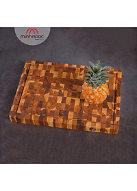 [Chính hãng] Thớt gỗ Teak Chef Studio hình chữ nhật, kích thước 28 x 40 x 3,5 cm - MSP10231. Dùng cắt, thái, khay trưng bày thực phẩm.