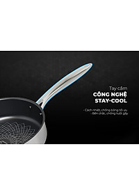 Chảo Inox 3 lớp Ultra Titanium Sunhouse STIM - Dùng cho mọi loại bếp - Hàng chính hãng