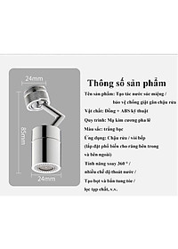 Đầu nối nối vòi nước thông minh xoay 720 độ tăng áp lực nước