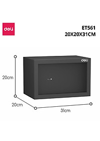 Két Sắt Mini Chính Hãng Deli, Két Sắt Gia Đình 3 Kích Thước Khóa Chống Trộm An Toàn Bảo Mật Cao