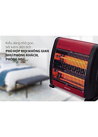 Sưởi Điện Hồng Ngoại Sunhouse SHD7013 (800W) - Đen Đỏ - Hàng Chính Hãng