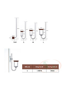 Đầu sủi co2 Chihiros Nano Diffuser khuếch tán trộn bọt co2 mịn bể thủy sinh