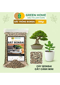Đất Trồng Cây Bonsai Greenhome, Bao 500GR, Promix, Trộn Sẵn, Tiện Dụng, Giữ Ẩm Tốt, Thoáng Khí, Rễ Khoẻ, Thân To