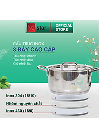Bộ Nồi Xửng Hấp Inox 304 Fivestar (20cm)