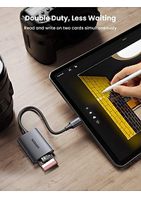 Ugreen UG80888CM401TK SD/TF chuẩn USB 3.1 Type C Đầu đọc thẻ nhớ vỏ nhôm cao cấp - HÀNG CHÍNH HÃNG
