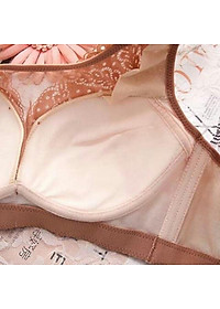 Áo lót big size 198 ren lưới bản to 4 móc cài không gọng đệm mỏng cho người ngực to