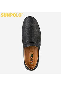 Giày Mọi Nam Da Bò Cao Cấp SUNPOLO CS5026 Mũi bo tròn thanh lịch (Đen, Nâu)