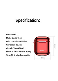 Bao case cho airposd 1 / 2 chống sốc hiệu ROCK RPC-1483 mỏng 2mm, bảo vệ toàn diện, vật liệu cao cấp - Hàng nhập khẩu