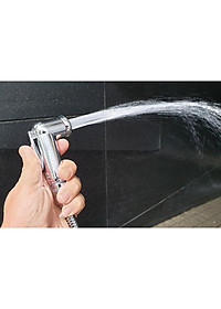 Tay xịt vệ sinh tăng áp cao, chất liệu nhựa ABS mạ Chrome Eurolife EL-H-X12 (Trắng bạc)