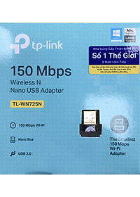 Bộ Chuyển Đổi USB Wifi Nano TP-Link TL-WN725N Chuẩn N 150Mbps - Hàng Chính Hãng